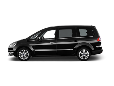 Black MPV Car in white Background