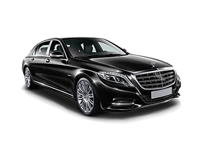 Black Luxury Car in white Background
